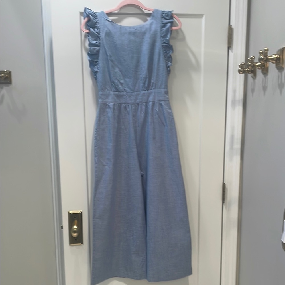 Blue Ruffled Jumpsuit